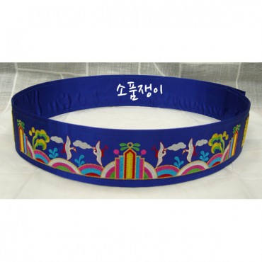 자수각대-각띠,남색